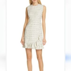 NWT Tailored by Rebecca Taylor Tweed Ruffle Dress Size 2